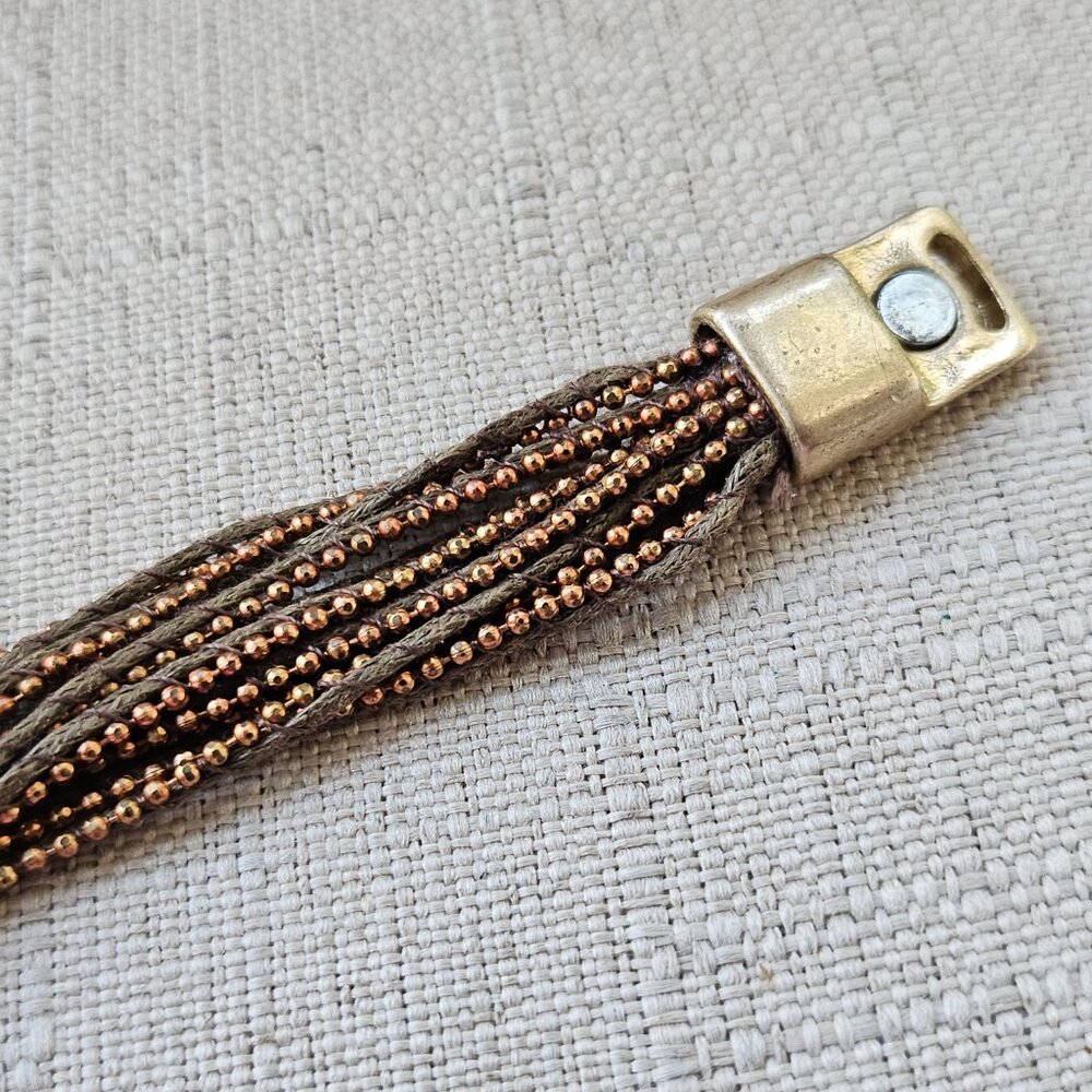 Treasure & Bond Girls Bracelet Brown Wrist Band Magnet Closure New $35 - Picture 15 of 16